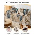 thumbnail image 4 of Vintage Teal Butterfly Couch Cover, Vintage Brown Tree Branch Sofa Cover Blanket for 2 Seat Cushion, Sectional Sofa Slipcover Furniture Protector for Living Room Bedroom 71''x102'', 4 of 9