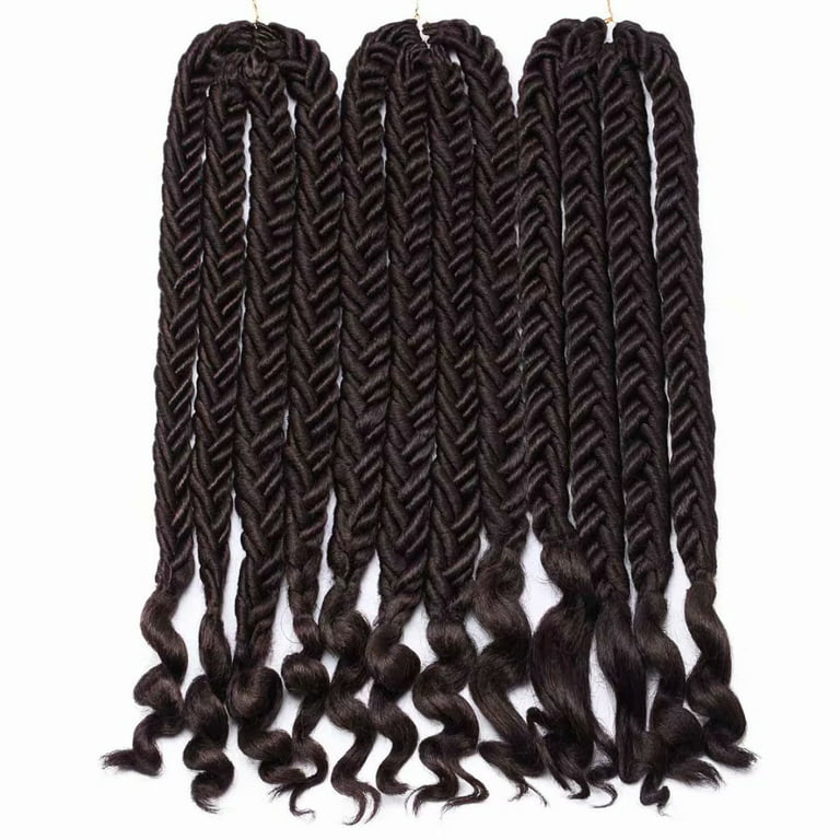 SEGO Faux Locs Crochet Braids Hair Synthetic Braiding Hair Real Soft Wave  Curly Black Hair Extensions Ombre Dreadlocks Hairstyles 