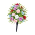 thumbnail image 2 of Rosa artificial conmemorativa con estaca para el suelo, púas florales, rosas falsas Multicolor, 2 of 9