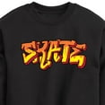 thumbnail image 3 of Instant Message - Skateboarding - Skate Graffiti - Toddler & Youth Crewneck Fleece Sweatshirt, 3 of 6