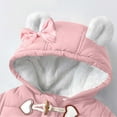 thumbnail image 5 of UAMVSH Baby Boy Girl Snowsuit Newborn Infant Warm Footed Hooded Jumpsuit Cute Ears Long Sleeve Winter Outerwear Coat with Gloves, 5 of 7