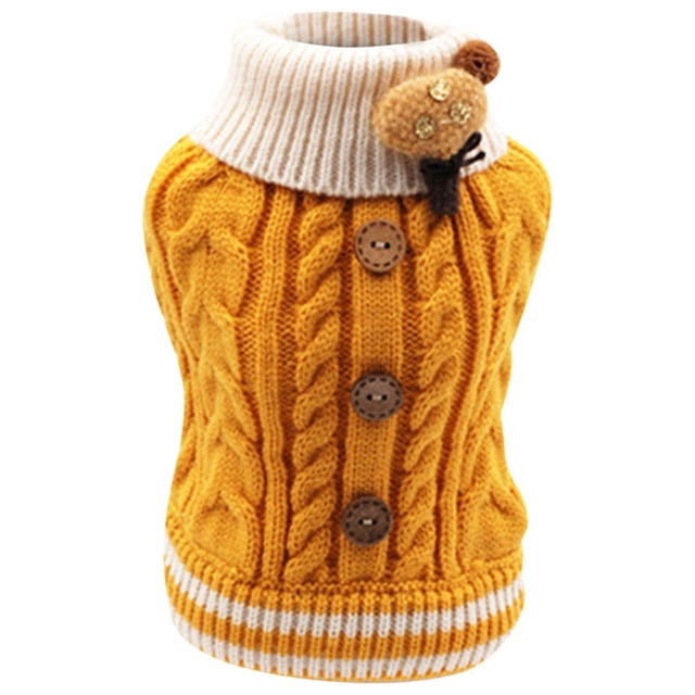 EGNMCR Pet Sweaters And Winter Pet Clothes Puppies Fashion Sweet Button Sweater baking mold