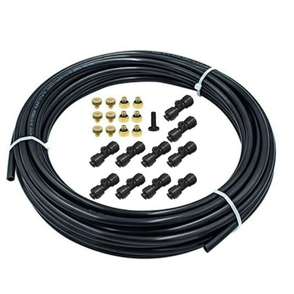 1/4 inch Slip-Lock Misting Nozzles Kit Fog for Patio System Outdoor Cooling Garden Water Mister