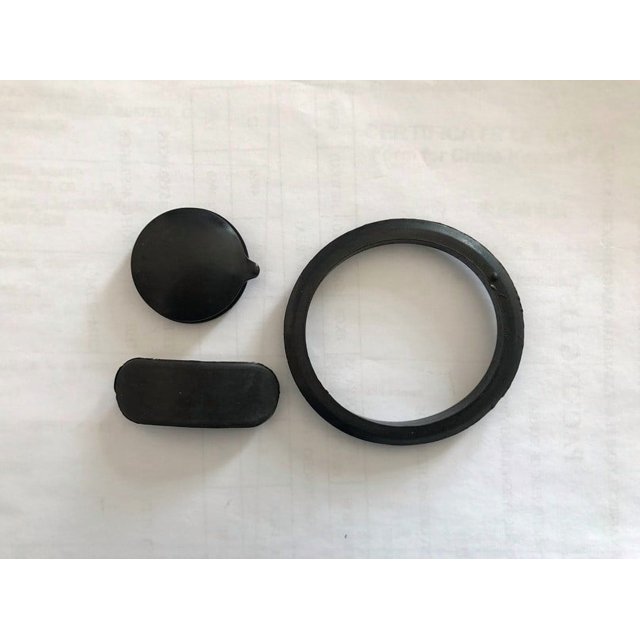 Husky Towing Trailer Tongue Jack Cap 87456 Brute; Replacement Manual Crank Access Cover For Husky 87248/87247/87641; Includes brake Release Cover and Jack Tube Grommet; Rubber