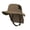 Brown, variant on Fluorescent Green Waterproof Bucket Hat For Surfing And Fishing Wide Brim Sun Protection Hat With Adjustable Strap