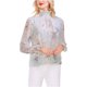 thumbnail image 2 of Blusa de chifón Vince Camuto azul mediana Pull-over, 2 of 2