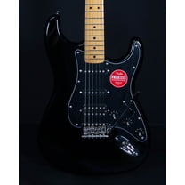 Squier Classic Vibe '70s Stratocaster HSS Electric Guitar, Black, Maple Fretboard