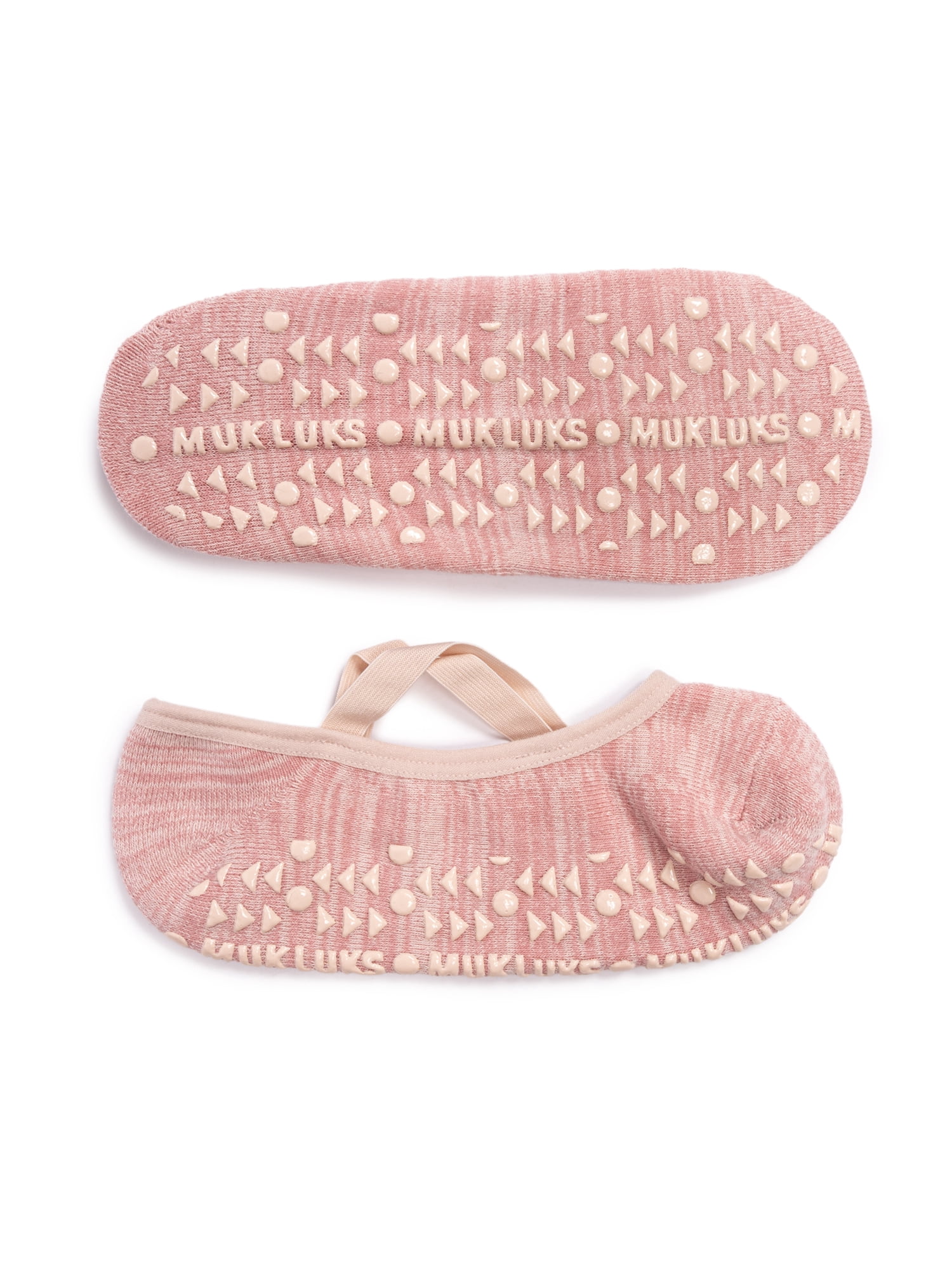 MUK LUKS Women's Pilates Ballerina Cotton Low-Cut Socks, 3-Pack, Shoe Sizes 6-10