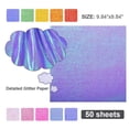 thumbnail image 3 of 50 Sheets Colored Origami Sparkly Paper Craft Origami for DIY Puncher Gift Box Wrapping Birthday Party Decor Scrapbook, 3 of 5