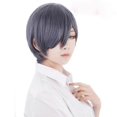thumbnail image 3 of Halloween Wig Morematch Anime Black Butler Kuroshitsuji Ciel Phantomhive Wigs Grey Blue Heat Resistant Synthetic Hair Cosplay Wig, 3 of 5