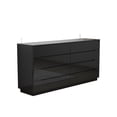 thumbnail image 6 of WIAWG High Gloss Dresser with Lights, Modern Glossy 8 Drawer Dresser with Curved Edge for Bedroom Black, 6 of 9