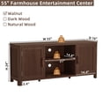thumbnail image 3 of Joaxswe Modern Farmhouse with 2 Doors TV Stand, up to 65 inches, Rustic TV Stands for Bedroom, Walnut Wood Grain Finish, 3 of 11