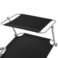 thumbnail image 3 of vidaXL Sun Lounger with Canopy Steel Black, 3 of 5