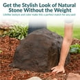 thumbnail image 5 of Sunnydaze Low-Profile 14" Brown Polyresin Faux Landscape Rock Cover with Metal Stakes, 5 of 16