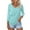Light blue, variant on Up To 50% Off Basic Tee Fall Tops Women's V Neck 3/4 Sleeve Tops Color Block/Solid Shirts Basic Summer Tees