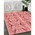 thumbnail image 2 of Ahgly Company Indoor Square Patterned Grapefruit Red Area Rugs, 6' Square, 2 of 6