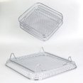 thumbnail image 3 of Estante para freidora de aire de 3 capas Soporte para hornear apilable Soporte para deshidratación (cuadrado) Ehuebsd Libre de BPA, 3 of 9