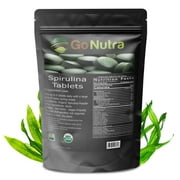 Spirulina Tablets Organic, 3000mg Per Serving | 720 Tablets | Superfoods | Go Nutra