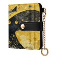 thumbnail image 2 of Small Wallet For Women Bifold Leather Pocket Coin Credit Card Holder With RFID Blocking The Black Cat Has Golden Eyes, 2 of 6