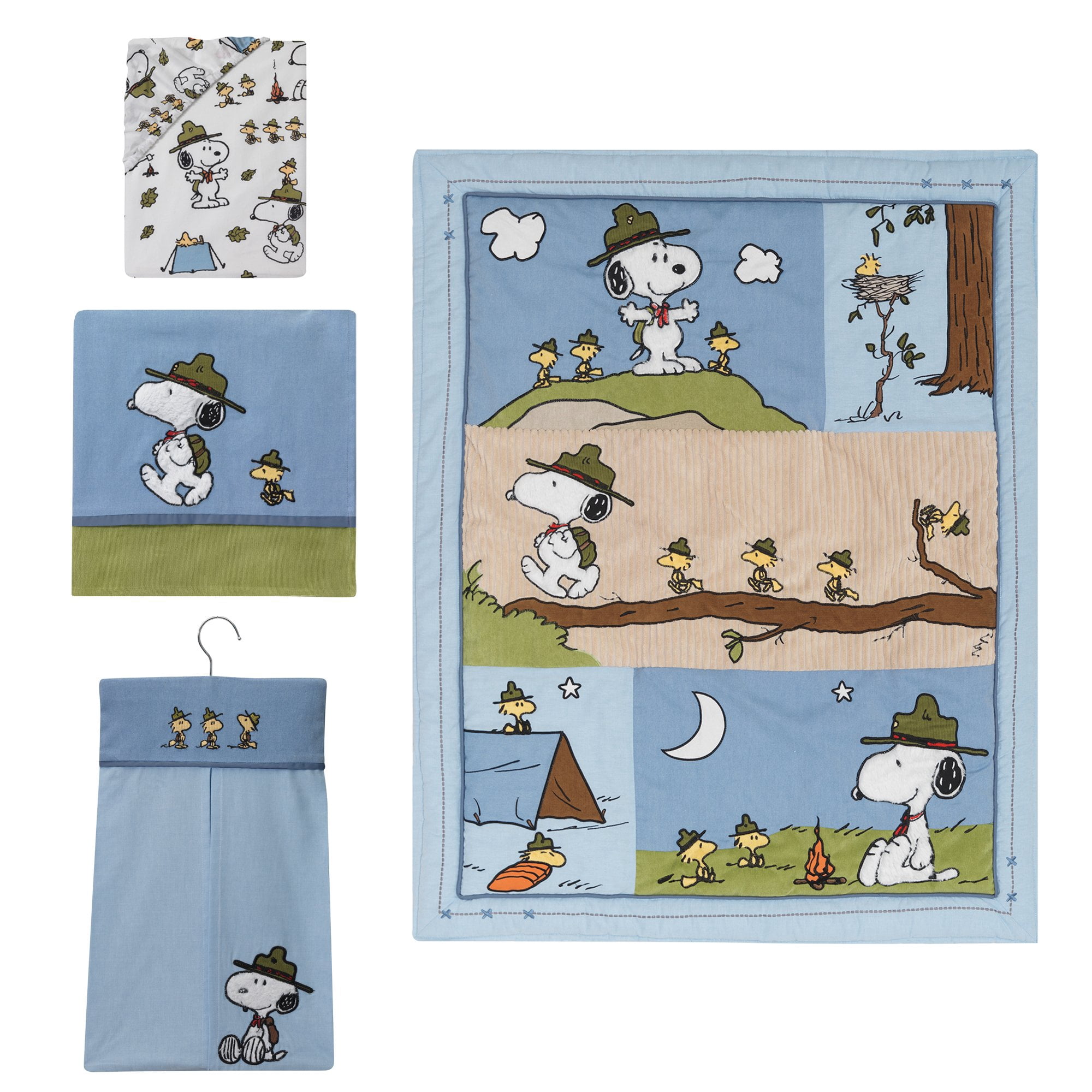 snoopy crib bedding set
