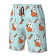 thumbnail image 4 of Vsdgher Rabbit Is Eating Carrots Men's Beach Shorts, Surfing shorts, Swim trunks, Quick Dry Swim Trunks for Surfing Beach Fun -Small, 4 of 6