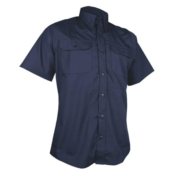 Tru-Spec 1345 Mens 24-7 Short Sleeve Uniform Dress Shirt, Navy