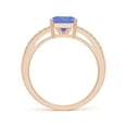 thumbnail image 2 of Angara Natural 1.5 Ct. Tanzanite with Diamond Classic Ring in 14K Rose Gold for Women (Ring Size: 3), 2 of 9