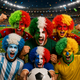 thumbnail image 4 of Peluca Para Adultos Aficionados De Futbol Soccer Tricolor, 4 of 4