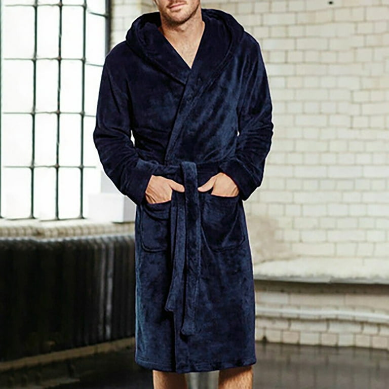 Men's nightgown with hood hot sale