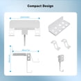 thumbnail image 3 of Durable Iron Wall Mount Bracket Set for PS5 Slim Space-Saving, Secure, and Convenient Storage with Dual Charging Cable, 3 of 10
