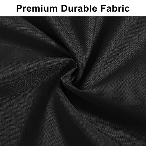 DWCN 100% Black out Curtains for Living Room Thermal Insulated Light Blocking Completely Room Darkening Noise Reducing Grommet Top 2 Panels Curtain (Black,52"W x 72"L)