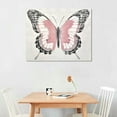 thumbnail image 3 of PIKWEEK  Animals Southwestern Wrapped Canvas Art - Butterfly Illusion Blush and Silver, Wall Art for Living Room, Bedroom, and Bathroom, Pink and Gray Home Decor, 3 of 5