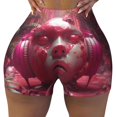 thumbnail image 2 of Balery Surreal Pink Headphones Pantalones cortos de entrenamiento estampados para mujer, sin costuras, ajustados, para gimnasio, yoga, correr, deportes, ejercicio activo, fitness.-Medium, 2 of 8