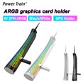 thumbnail image 2 of ARGB Graphics Card Bracket 5V 3PIN Computer Decoration Graphics Card GPU Holder Height Adjustable Canton Tower black, 2 of 6