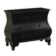 thumbnail image 2 of Accentrics Home Hand Painted Wooden 3 Drawer Bombay Storage Chest Dresser, Black, 2 of 4