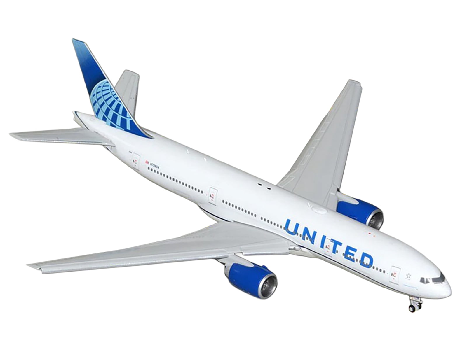 Boeing 777-200ER Commercial Aircraft with Flaps Down 
