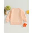 thumbnail image 5 of Toddler Baby Girl Halloween Sweatshirts T Shirts Long Sleeve Ghost Letter Print Pullovers Tops, 5 of 8