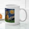 thumbnail image 5 of CafePress - LIC Starry Night Dachshunds (Two Brow Mug - 11 oz Ceramic Mug - Novelty Coffee Tea Cup, 5 of 6