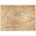thumbnail image 2 of Baedeker 24x19 Gold Ornate Wood Framed with Double Matting Museum Art Print Titled - Mountains Central Austria - Baedeker 1896, 2 of 4
