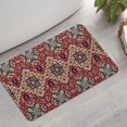 thumbnail image 2 of Red Boho Ethnic Geometric Pattern Bathroom Rugs Mat,Non Slip Microfiber Bathroom Rug,Rubber Backing,Soft Bathroom Mats for Bathroom Floor,Tub and Shower,17x27in(43x68cm), 2 of 5