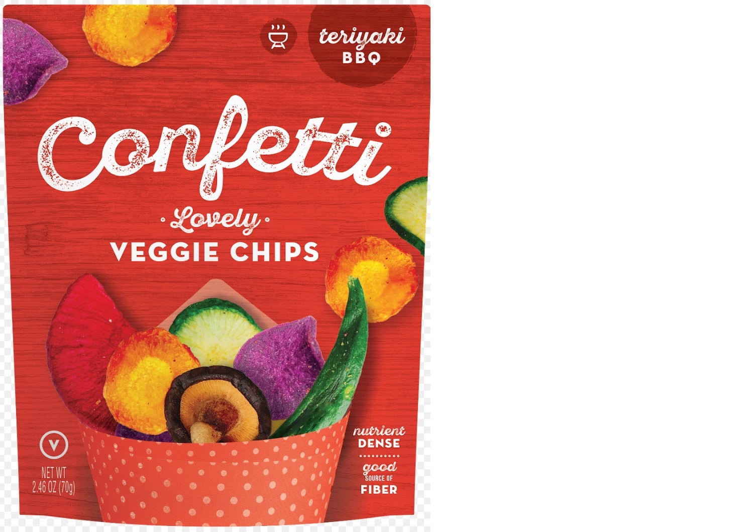 Confetti Snacks Lovely Veggie Chips - Teriyaki BBQ Net Wt 2.46oz 7