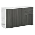 thumbnail image 1 of HOMCOM Buffet de Cuisine avec Tiroirs à Ouverture par Pression et Armoires de Rangement, Gris, 1 of 10