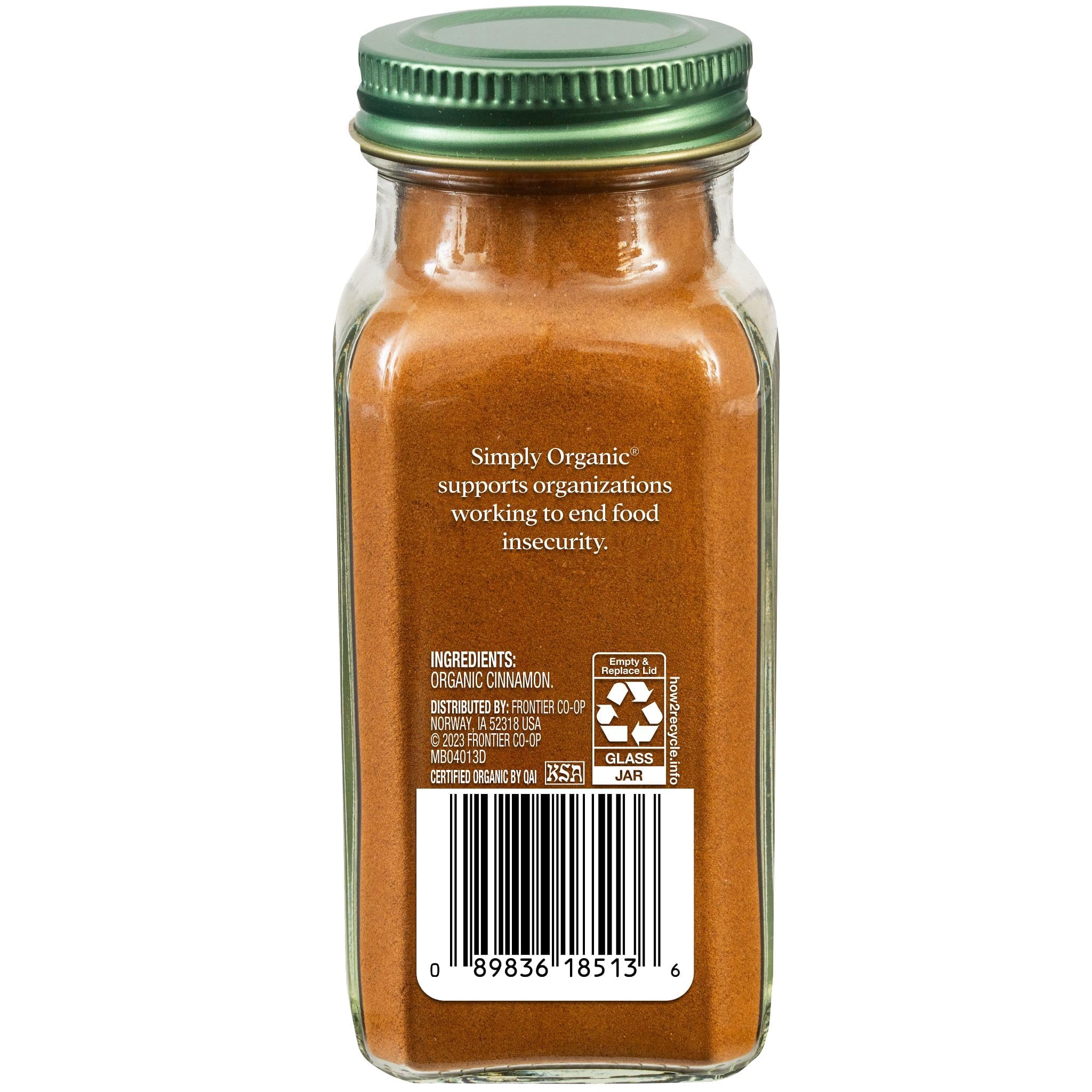 Simply Organic Ground Vietnamese Cinnamon, MDA05&nbsp;2.45-Ounce Jar (Pack of 3), Intense Hot Candy Flavor, Vibrant Color, Kosher, Organic, Non GMO