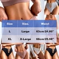 thumbnail image 3 of Levmjia Women Thong Underwear Hollowed Out Mid Waisted High Elasticity Solid Color Seamless Breathable No Show Panties Daily Wear Comfort Stretch Fit, 3 of 4