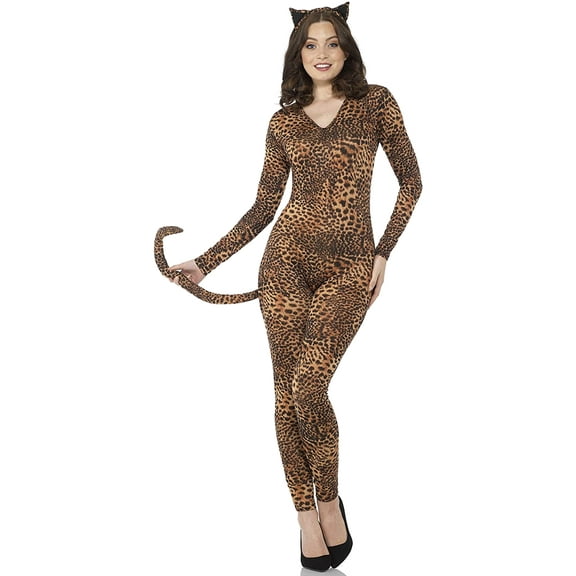 Wild Leopard Print Cat Suit Women's Costume X-Small 2-4