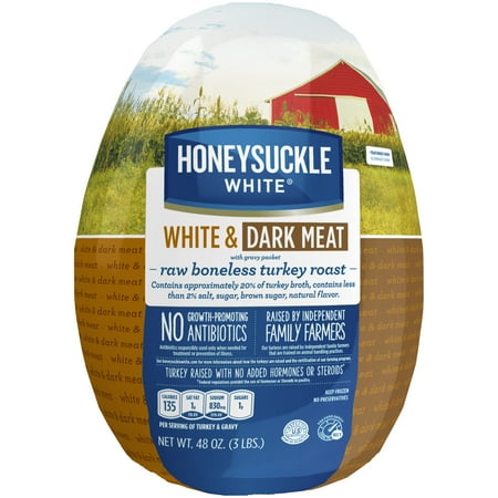 Honeysuckle White® Frozen White & Dark Meat Boneless Turkey Roast with Gravy, 3 lb