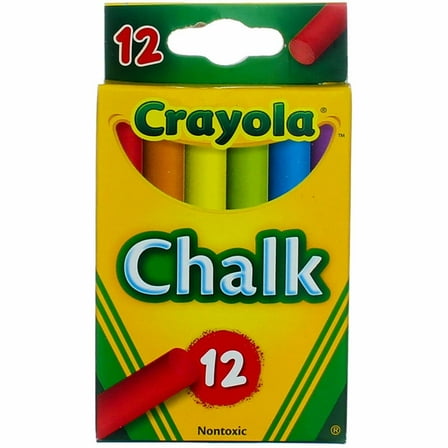 Crayola 12 Nontoxic Colored Chalk 12 pk Pack of 12