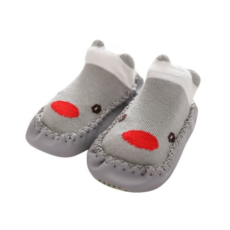 Baby Shoes Girl Formal Cartoon The Floor Socks First Walking Shoes Non- Shoes Toddler Girl Sneakers Size 18 Months-24 Months