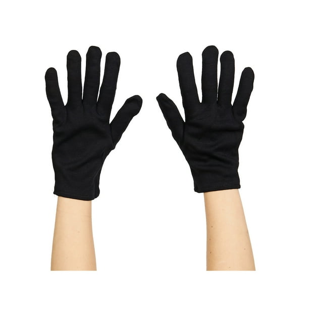 Men's Black Cotton Gloves