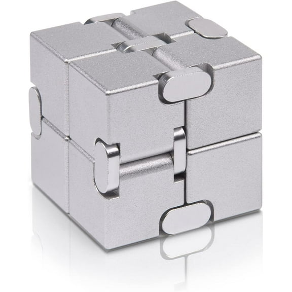 Finger Toys - Metal Infinity Cube Prime for Stress and Anxiety Relief/ADHD, Ultra Durable Sensory Gifts for Adults and Teens
